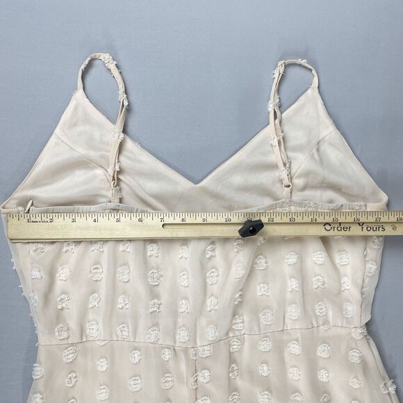 Charlotte Russe High Low Dress Women's XL Orange Sherbet Swiss Dot Sheer Lined - Picture 9 of 16